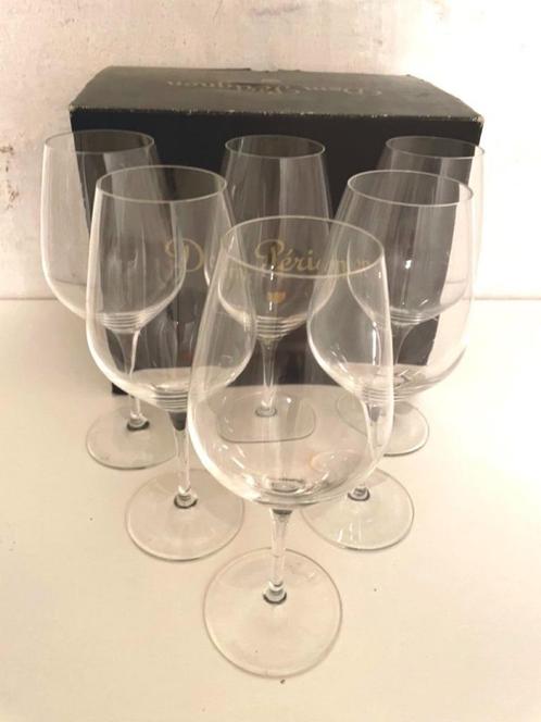 Dom Pérignon, 6 "ORIGINELE" kristalglazen !, Verzamelen, Glas en Drinkglazen, Zo goed als nieuw, Overige typen, Ophalen of Verzenden