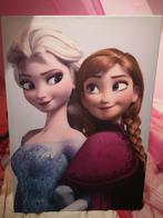 Canvas Frozen Anna & Elsa, Gebruikt, Plaatje of Poster, Overige figuren, Ophalen