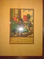 Vintage Litho kader met spreuk, Verzenden, Zo goed als nieuw