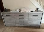 Buffet gris clair effet bois, Avec tiroir(s), Moins de 100 cm, Comme neuf, Enlèvement