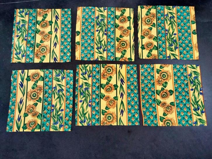 6 prachtige Provençaalse servetten 40 x 40 cm, Huis en Inrichting, Tafelkleden, Zo goed als nieuw, Binnen, Buiten, Ophalen of Verzenden