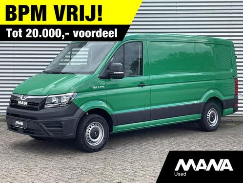 MAN TGE 35 2.0 3.140 140PK L3H2 FACELIFT Automaat Car-Play D, Auto's, Bestelwagens en Lichte vracht, Bedrijf, Te koop, ABS, Airbags