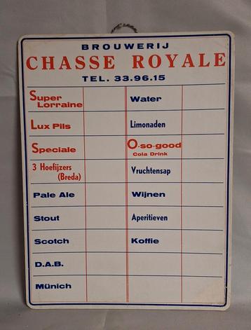 Prijslijst 1959 Brouwerij Chasse Royal 3 Hoefijzers Breda