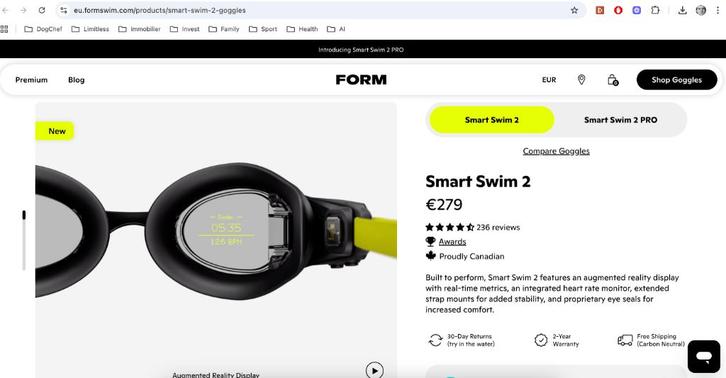 Form Smart Swim 2 (nieuw), Sport en Fitness, Overige Sport en Fitness, Nieuw, Ophalen