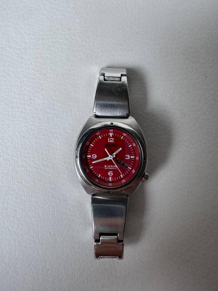 Seiko S-Wave Automatique, Handtassen en Accessoires, Horloges | Dames, Zo goed als nieuw, Seiko, Staal, Staal, Ophalen