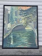 aquarelle canal a bruges signe albert j goethals, Antiek en Kunst, Ophalen of Verzenden