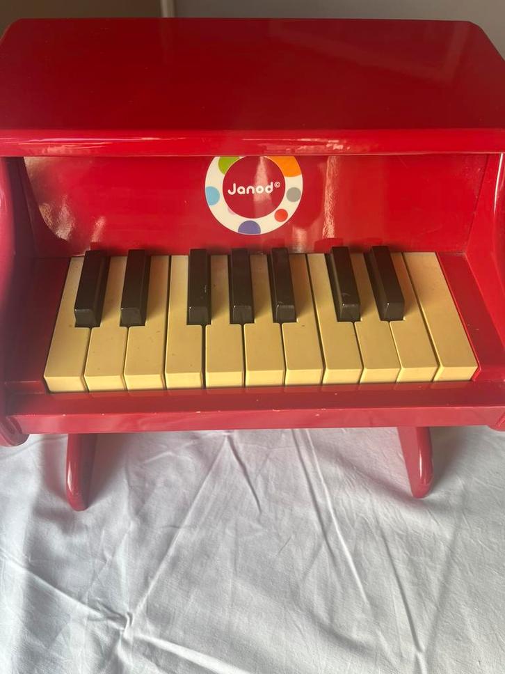 Janod Confetti - Houten Piano - Rood - Kids -Speelgoed, Kinderen en Baby's, Speelgoed | Houten speelgoed, Zo goed als nieuw, Ophalen