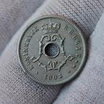 Leopold II - 5 cent 1903 VL - zeldzamer muntje, Timbres & Monnaies, Monnaies | Belgique, Envoi