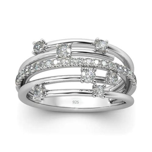 Nieuwe ring,diamanttest positief!, Handtassen en Accessoires, Ringen, Nieuw, Dame, 17 tot 18, Met edelsteen, Verzenden