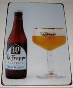 LA TRAPPE : Metalen Bord La Trappe Fles & Glas Trappist Bier, Verzamelen, Verzenden, Nieuw, Reclamebord, Plaat of Schild, La Trappe