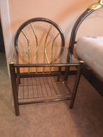 Lit 2 personnes métallique + 1 table de nuit, Ophalen, Zwart, Tweepersoons, Zo goed als nieuw