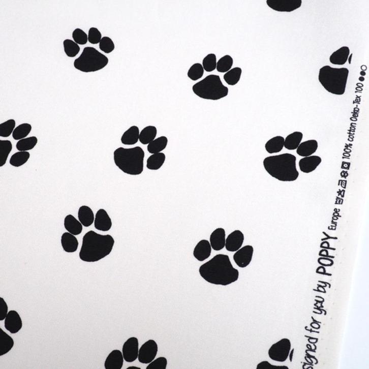 Promo! 6172) 140x50cm katoen canvas hondenpoot gebroken wit, Hobby en Vrije tijd, Stoffen en Lappen, Nieuw, Katoen, 120 cm of meer