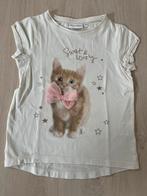 T-shirt poesje strik maat 110, Ophalen of Verzenden, Gebruikt, Meisje, Shirt of Longsleeve