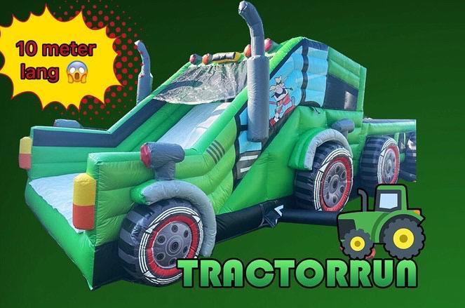 Tractorrun Springkasteel te huur regio Diepenbeek, Hobby en Vrije tijd, Feestartikelen | Verhuur, Ophalen