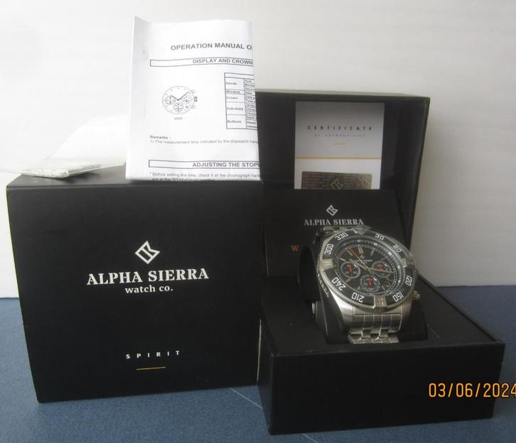 "Horloge" - Alpha Sierra Spirit SBO4, Handtassen en Accessoires, Horloges | Heren, Nieuw, Polshorloge, Ophalen