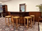 Klassiek Engels Chesterfield Hoekbar Bar met Barkrukken, Ophalen of Verzenden