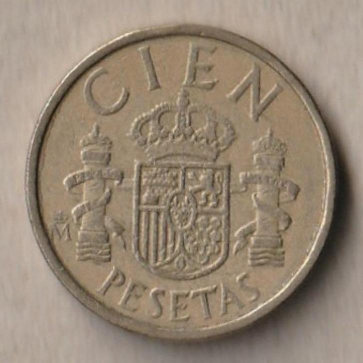 Spanje : 1 (gebruikte) munt van 100 pesetas (1984), Postzegels en Munten, Munten | Europa | Niet-Euromunten, Losse munt, Ophalen of Verzenden