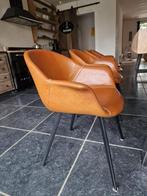 Stoelen, Huis en Inrichting, Stoelen, Ophalen, Gebruikt, Bruin, Leer