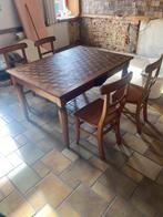 Tafel met stoelen, Huis en Inrichting, Complete eetkamers, 4 tot 6 stoelen, Ophalen of Verzenden, Zo goed als nieuw