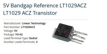 LT1029ACZ 5V low current bandgap reference zener 
