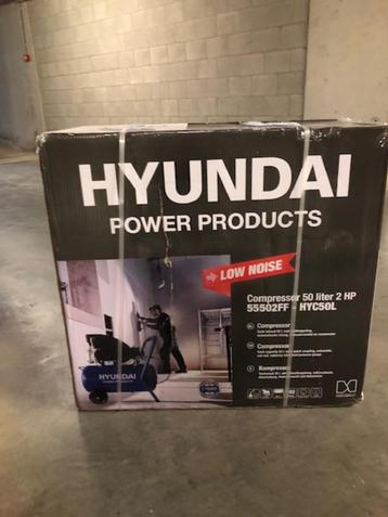Compressor Hyundai 50 liter, Neuf, Réduction de bruit, Enlèvement, 6 à 10 bars
