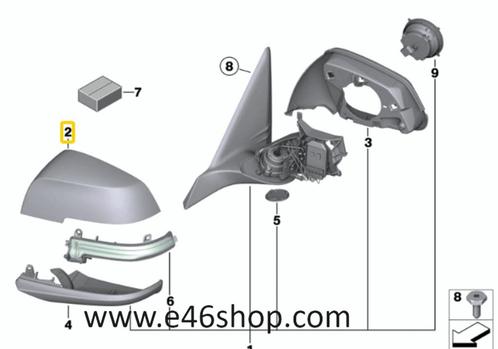 Spiegelkap BMW F20 F21 F22 F87 F23 F30 F31 F34 F32 F33 F36 I, Auto-onderdelen, Spiegels, BMW, Nieuw, Ophalen of Verzenden