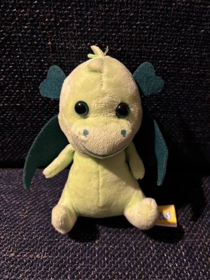 Knuffel groene draak klein draakje knuffel, Kinderen en Baby's, Speelgoed | Knuffels en Pluche, Zo goed als nieuw, Overige typen
