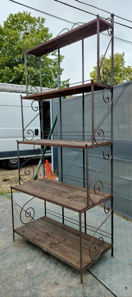 retro antieke smeedijzeren bloemen/kruiden rek, Huis en Inrichting, Kasten | Stellingkasten, Gebruikt, Ophalen