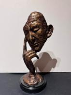 Bronzen beeld ‘ De Denker’ op marmeren voet van A. Barye, Ophalen of Verzenden