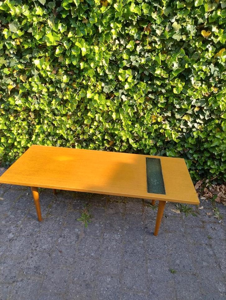 eiken salontafel pauvers-vandenberghe, Huis en Inrichting, Tafels | Sidetables, Gebruikt, 25 tot 50 cm, 100 tot 150 cm, Rechthoekig