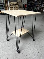 bijzettafel, Huis en Inrichting, Tafels | Bijzettafels, Ophalen, Gebruikt, Rechthoekig, Metaal of Aluminium