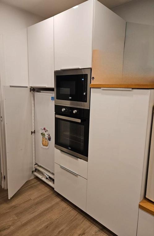 Keuken hoogglans wit, Huis en Inrichting, Keuken | Complete keukens, Zo goed als nieuw, Dubbelwandige keuken, Wit, Hout, Hoogglans of Gelakt