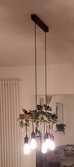 Hanglamp Eglo Townshend 6L zwart/eiken, Huis en Inrichting, Lampen | Hanglampen, Ophalen, Zo goed als nieuw