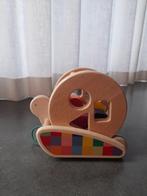 Houten trekfiguur slak met vormenstoof , Bajo, Kinderen en Baby's, Ophalen