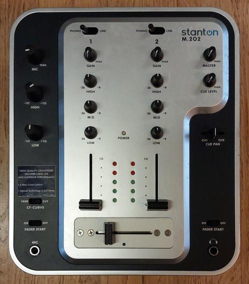 Stanton 2 channel mixer model M202-220, Muziek en Instrumenten, Mengpanelen, Gebruikt, Minder dan 5 kanalen, Microfooningang, Ophalen of Verzenden