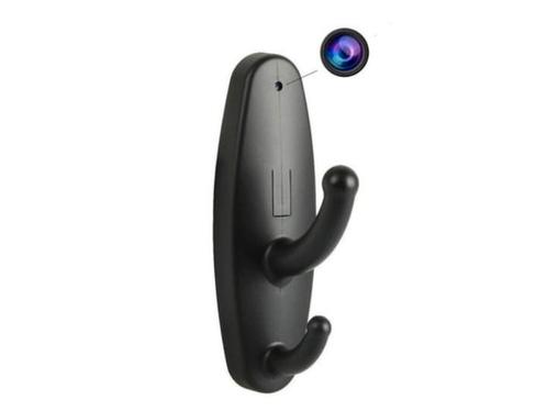 Camera espion en forme de crochet vetement noir avec detecti, TV, Hi-fi & Vidéo, Caméras action, Neuf, Enlèvement ou Envoi