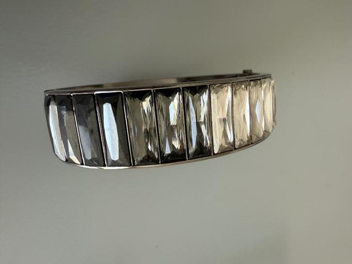 Matrix armband Swarovski ziirkonia paar maal gedragen, Handtassen en Accessoires, Armbanden, Zo goed als nieuw, Staal, Zilver