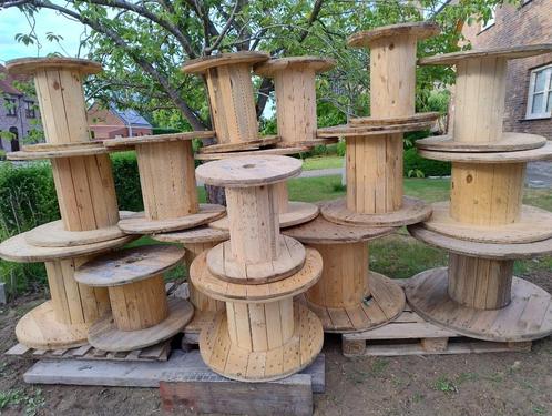 Houten bobijnen, Doe-het-zelf en Bouw, Hout en Planken, Gebruikt, Overige typen, Overige houtsoorten, Minder dan 200 cm, 50 mm of meer
