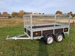 Aanhangwagen dubbelasser, met verhoging, Auto diversen, Aanhangers en Bagagewagens, Ophalen