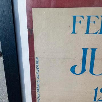 oude affiche juwelenstoet Antwerpen  beschikbaar voor biedingen