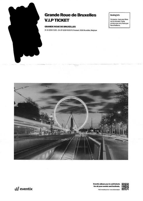 V.I.P. tickets Grande Roue de Bruxelles - the View, Tickets en Kaartjes, Recreatie | Pretparken en Attractieparken, Ticket of Toegangskaart