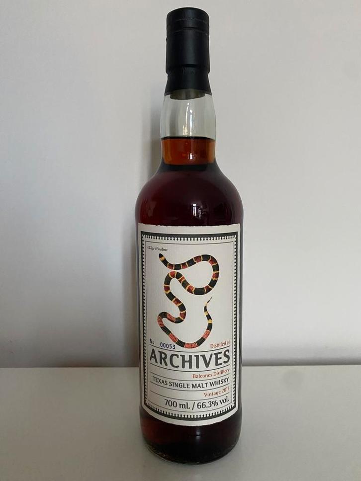 Archives Balcones whisky, Collections, Vins, Comme neuf, Enlèvement ou Envoi