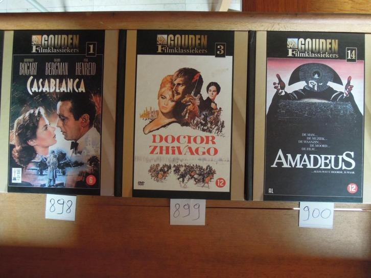 DVD Gouden filmklassiekers Amadeus  Casablanca Doctr Zhivago, Cd's en Dvd's, Dvd's | Klassiekers, Zo goed als nieuw, Ophalen of Verzenden