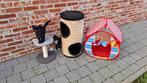 kattenkrapton en paaltje + speelhuisje, Dieren en Toebehoren, Ophalen of Verzenden