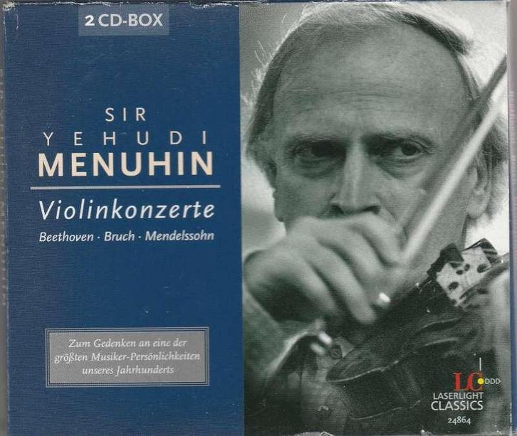 2 CD box - Sir Yehudi Menuhin, Cd's en Dvd's, Cd's | Klassiek, Zo goed als nieuw, Orkest of Ballet, Romantiek, Boxset, Ophalen of Verzenden
