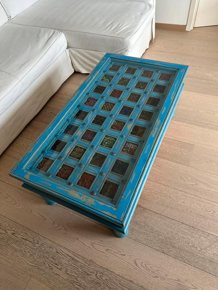 Table basse - Table de salon, Maison & Meubles, Ameublement | Tapis & Moquettes, Comme neuf, Bleu, Enlèvement