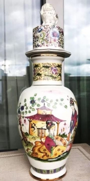 Porcelain Vase Foo Dog Carraresi vintage H 50✨😍🎁👌, Enlèvement ou Envoi