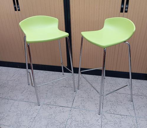 2 barstoelen GABER ITALY barkrukken, Huis en Inrichting, Barkrukken, Zo goed als nieuw, 60 tot 90 cm, Kunststof, Metaal, 2 krukken