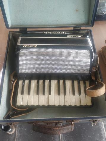 Vintage oude Dubois Charleroi accordeon 