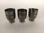 Art deco verzilverde eierdopjes (6 stks) / alles aan - 50%, Ophalen of Verzenden
